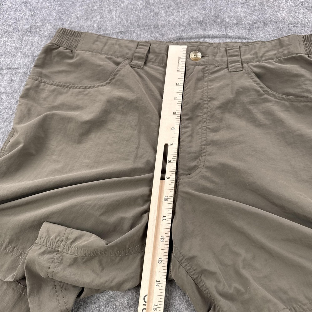 Patagonia Shorts Mens Large Olive Nylon Hiking Quick Dry Zip Pocket Belt Loops - Picture 7 of 11
